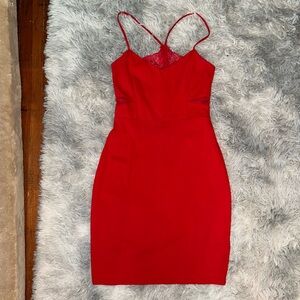 Sz S red Express dress